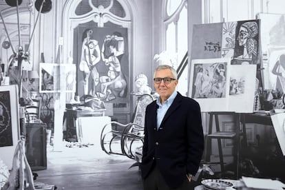 Jose Lebrero, director del Museo Picasso Málaga hasta finales de este año, en la pinacoteca en diciembre de 2022.