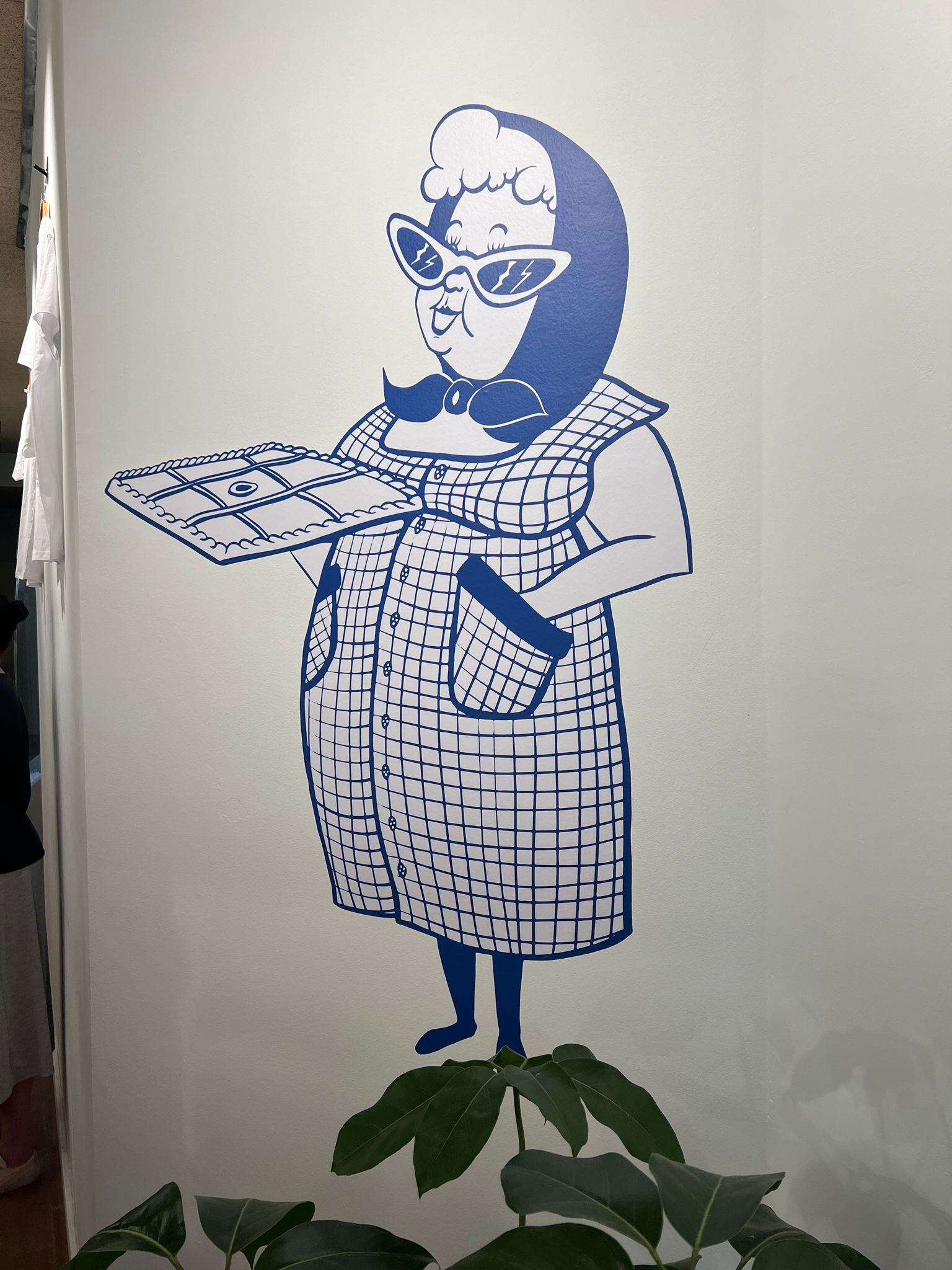 Una señora gallega con su empanada ilustrada en Fame