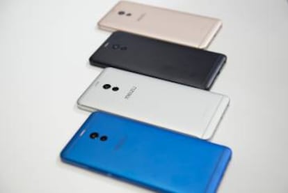 El Meizu M6 Note en los cuatro colores diferentes en los que estará disponible.