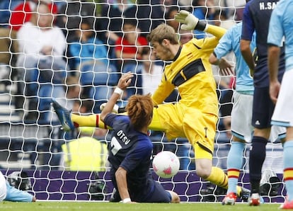 El japonés Otsu ha marcado el único gol del partido, rematando desde el suelo.