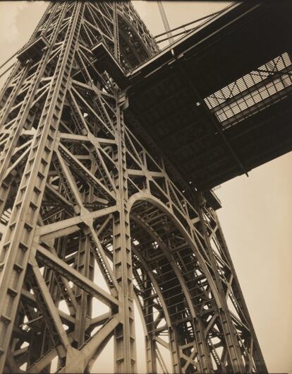 George Washington Bridge, Riverside Drive and West 179th Street, Manhattan, 17 enero, 1936