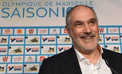 Zubizarreta, en su presentaci&oacute;n como director deportivo del OM.