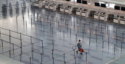 Vista del aeropuerto de Tokyo (Japón). 