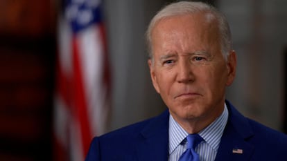 El presidente Biden, en un momento de la entrevista en '60 Minutes', de la cadena CBS.