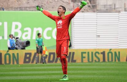 González en un partido con su exequipo, el América