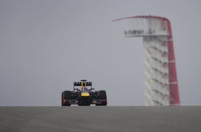 Vettel en el circuito de Austin.