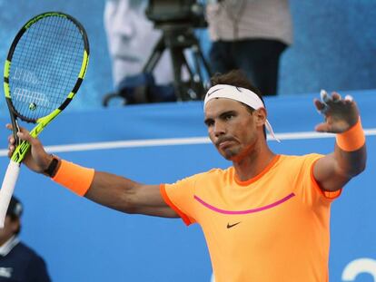 Nadal, tras ganar en Abu Dabi.