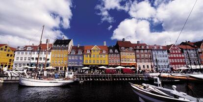 Puerto de Nyhavn en Copenhague.