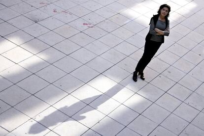 La diseñadora gráfica Pati Nuñez, fotografiada en el Instituto Europeo de Diseño donde protagonizó un debate con los alumnos.