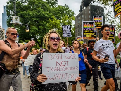  Protesta contra la discriminación de la comunidad LGTB en Central Park.