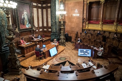 Pleno del Ayuntamiento de Barcelona.