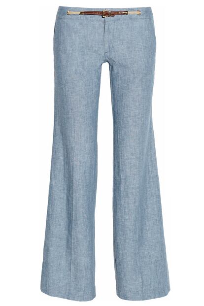 La versión denim de este tipo de pantalones los aporta Michael Kors en chambray (195 euros).