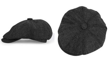 boina de invierno para hombre con visera de grandes dimensiones.