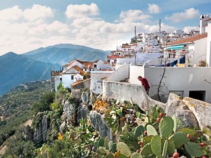 Mirador en la localidad de Comares, en la comarca de la Axarquía (Málaga).