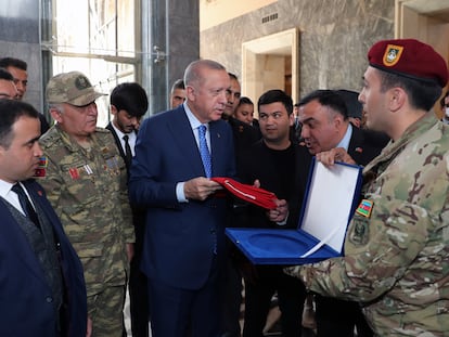 Recep Tayyip Erdogan, este miércoles en el Parlamento turco, en Ankara.