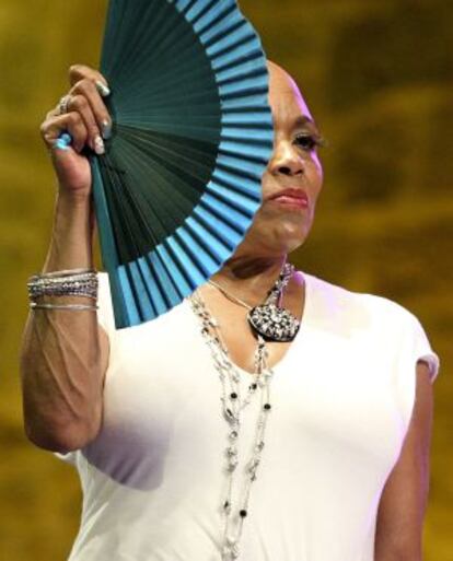 La cantante estadounidense Dee Dee Bridgewater en el Festival de San Sebastián 2014.