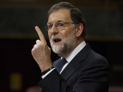 Mariano Rajoy, em 11 de outubro no Congresso dos Deputados.