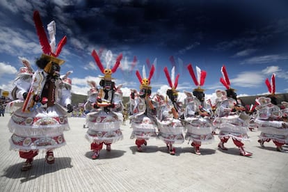 La &#039;morenada&#039;, una de las danzas m&aacute;s populares que se bailan durante la fiesta de la Candelaria en Puno, Per&uacute;.