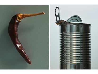 Guindilla seca / Lata de tomate