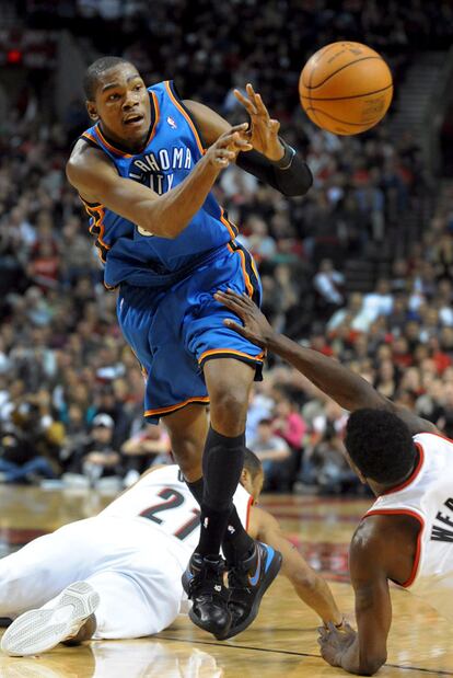 Durant, en el último partido ante Portland.