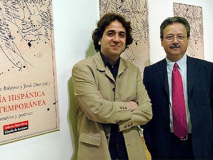Jordi Doce (a la izquierda) y Andrés Sánchez Robayna.