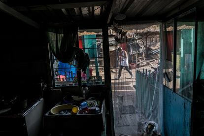 Interior de una vivienda en uno de los asentamientos irregulares Ecatepec.