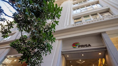 The headquarters of PRISA on the Gran Vía in Madrid.