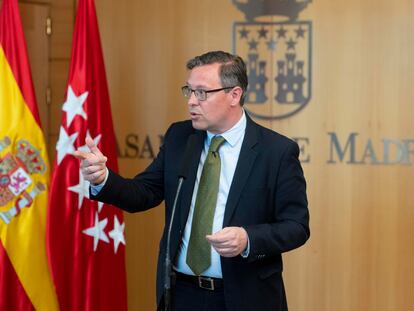 Alfonso Serrano, durante una comparecencia en la Asamblea de Madrid.