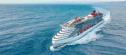 Scarlet Lady, la primera de cuatro embarcaciones que integrarán la flota de Virgin Voyages.