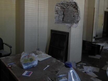 Interior del edificio, fotografiado hace dos semanas.
