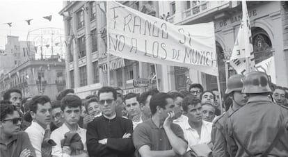 Una de las im&aacute;genes de la exposici&oacute;n Munich 1962. El contubernio de la concordia.