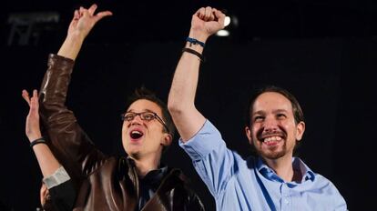 Íñigo Errejón y Pablo Iglesias en diciembre de 2015.