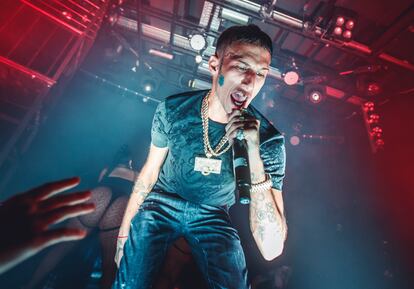 El granadino Yung Beef, en concierto en la Sala Cool Stage de Madrid, el 12 de septiembre de 2019.