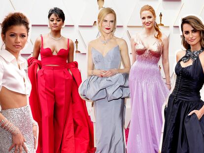 Desde la izquierda, las actrices Zendaya, Ariana deBose, Nicole Kidman, Jessica Chastain, Penélope Cruz y Zoë Kravitz.