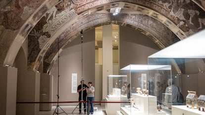 Pinturas de la sala capitular del monasterio de Sijena expuestas en el Museo Nacional d'Art de Catalunya (MNAC)
