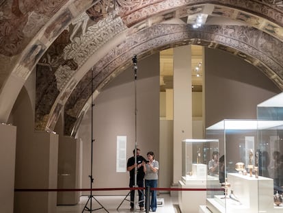 Pinturas de la sala capitular del monasterio de Sijena expuestas en el Museo Nacional d'Art de Catalunya (MNAC)