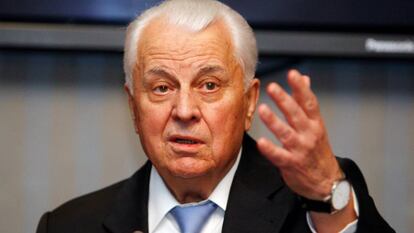 El primer presidente de la Ucrania independiente, Leonid Kravchuk, durante un discurso el pasado 1 de diciembre en Kiev.