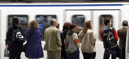 Huelga de metro en la estación de Atocha.