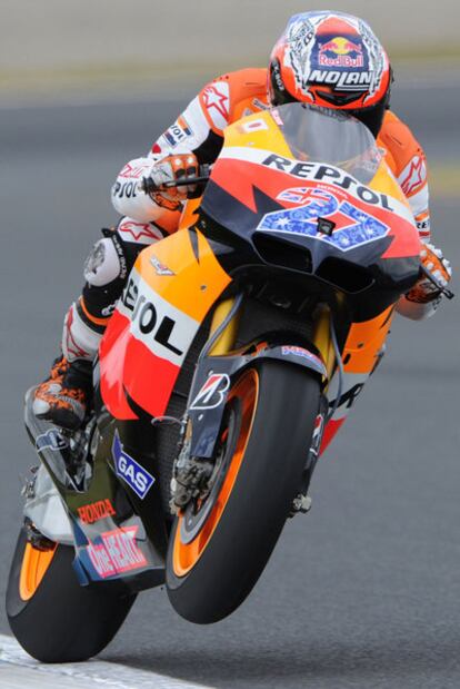 Casey Stoner, ayer en Motegi.