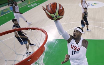 Carmelo Anthony, en un partido con Estados Unidos.