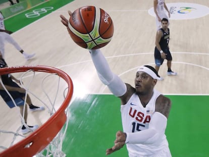 Carmelo Anthony, en un partido con Estados Unidos.