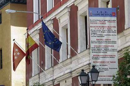 Fachada del instituto Lope de Vega, de Madrid.