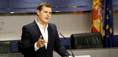 Albert Rivera, este martes, en el Congreso.