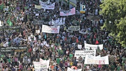 Concentración ante la Consejería de Educación.