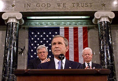 Bush, durante el discurso que dirigió al Congreso el pasado septiembre con motivo de los atentados.