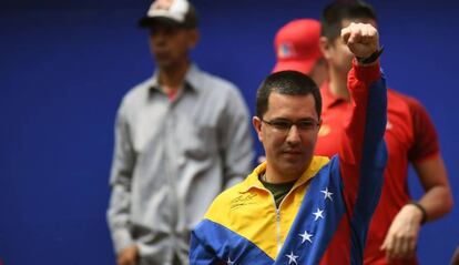 El canciller de Venezuela, Jorge Arreaza, en un reciente acto.