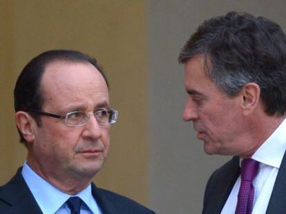 Hollande y Cahuzac, en el El&iacute;seo el 4 de enero.