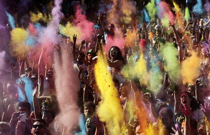 El festival Monsoon Holi Madrid, este sábado en Lavapiés.