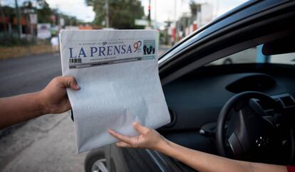 Un ejemplar de 'La Prensa', en Managua.
