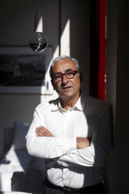José Sanclemente, en un momento de la entrevista en el restaurante de las Letras